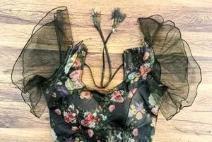 Black Organza Blouse