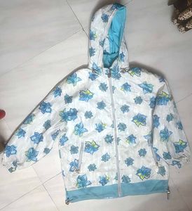 Floral Print Hooded Jacket