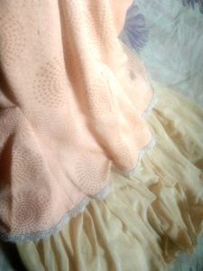 Vintage Peach &amp; Cream Dress