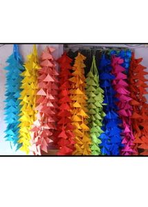 Set of 4 Handmade Fabric Triangle Strings Torans