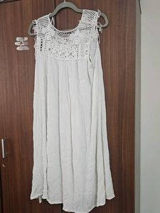Cute White Crochet Dress