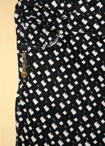 Black And White Printed Jeans/Jeggings