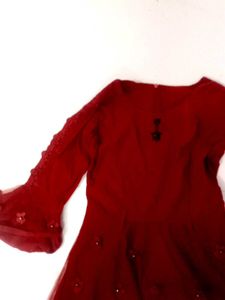 Burgundy Flowy Dress