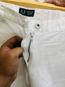 Armani White Trousers