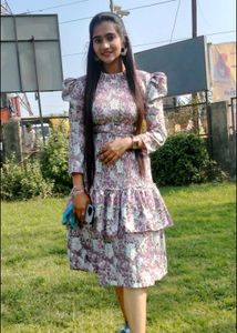 Floral Print Tiered Mini Dress
