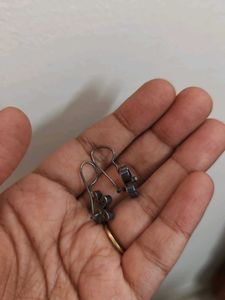 92.5 | Floral Silver Multicolor Cutstones Earrings