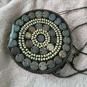 Coconut Shell Beaded Sling Bag