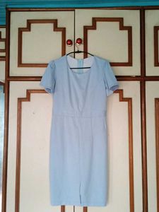 Korean Sky Blue Pencil Dress