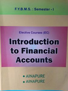 Textbook Of FYBMS(Introduction to financial accounts)