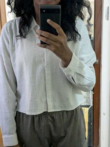 White Crop Shirt