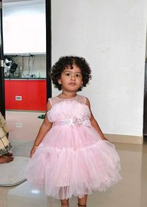 Cute Pink Tulle Party Dress