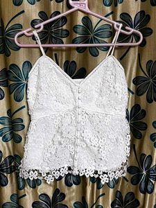 White Lace Cami Top
