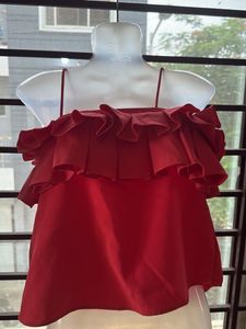 Peach Ruffle Top