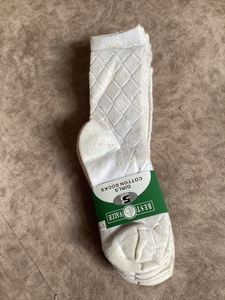 White Patterned Socks