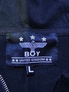 boy London Black Hoodie with Stripes