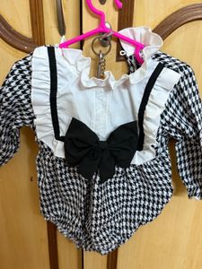 Houndstooth Baby Romper