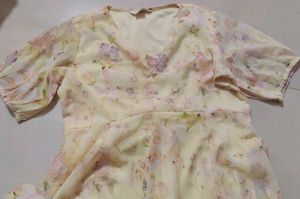 Floral Print Frock For Girls ✨