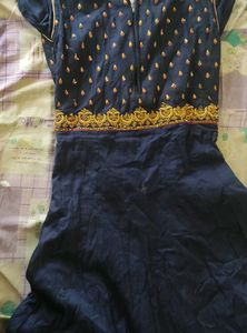 Elegant Blue Ethnic Dress (Set of 2)