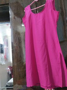 Beautiful Embroidery Work Net Kurta With Inner (38 Bust) Length- 49 Inches- Front &amp; Back Both Side Embroidery Work