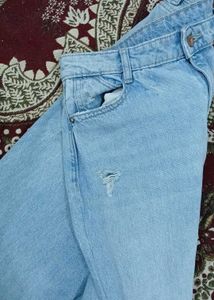 zara Wide Leg Denim Jeans