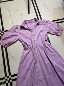 Purple Fit Nd Flare Dress