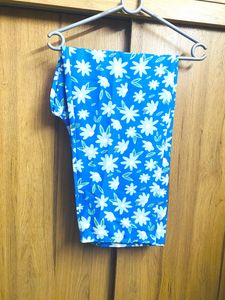 Clovia Florals Night Suit In Cornflower