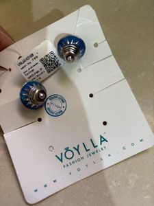 Kalbelia Blue Enamel Stud Earrings