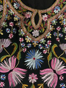 Kashmiri Embroidered Black Kurti