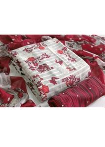 printet dress ded or white colour