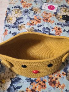 yellow cute bunny storage box