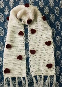 Heart Pattern Crochet Scarf