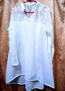 Transparent White Net Sleeves Kurti 🤍
