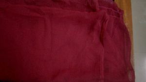 Brown Dotted And Red Chiffon Dupatta