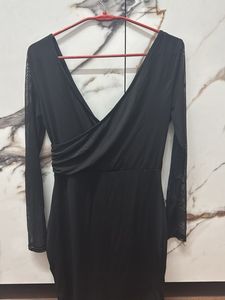 Elegant Black Long Sleeve Dress