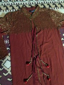 Gown With Cut Dana Heavy Work Shrug