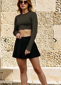 Olive Crop Top