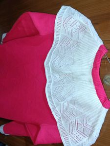 Pink &amp; White Knit Sweater