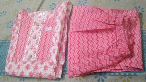 NEW Pink Printed Kurta with Palazzos