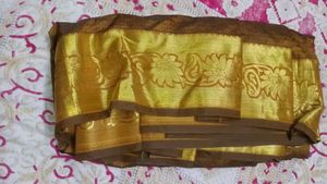 Golden Brocade Blouse With Skirt