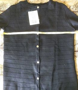 Beautiful Black Woolen Sweater Dress Top Cardigan