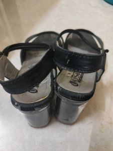 Black Block Heel Sandals