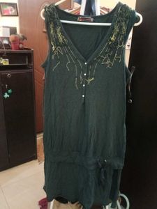 Vintage Embellished Sleeveless Dress