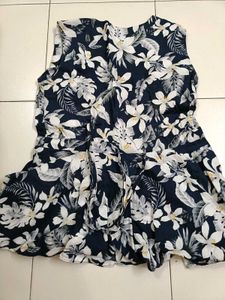 Korean Floral Sleeveless Top