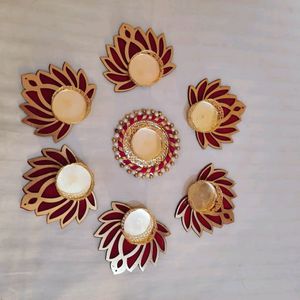 Lotus Diya Rangoli