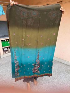 Saree Blue Green
