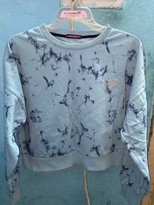 Blue Marble Print Top