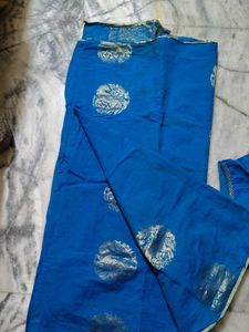 Blue  Cotton Saree
