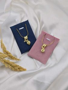 18K GOLD PLATED DESIGNER CHAIN WD PENDANT