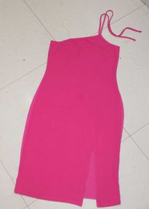 Pink One Shoulder Bodycon Mini Dress