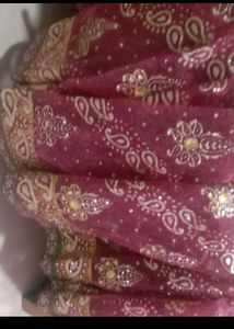 organza wedding saree